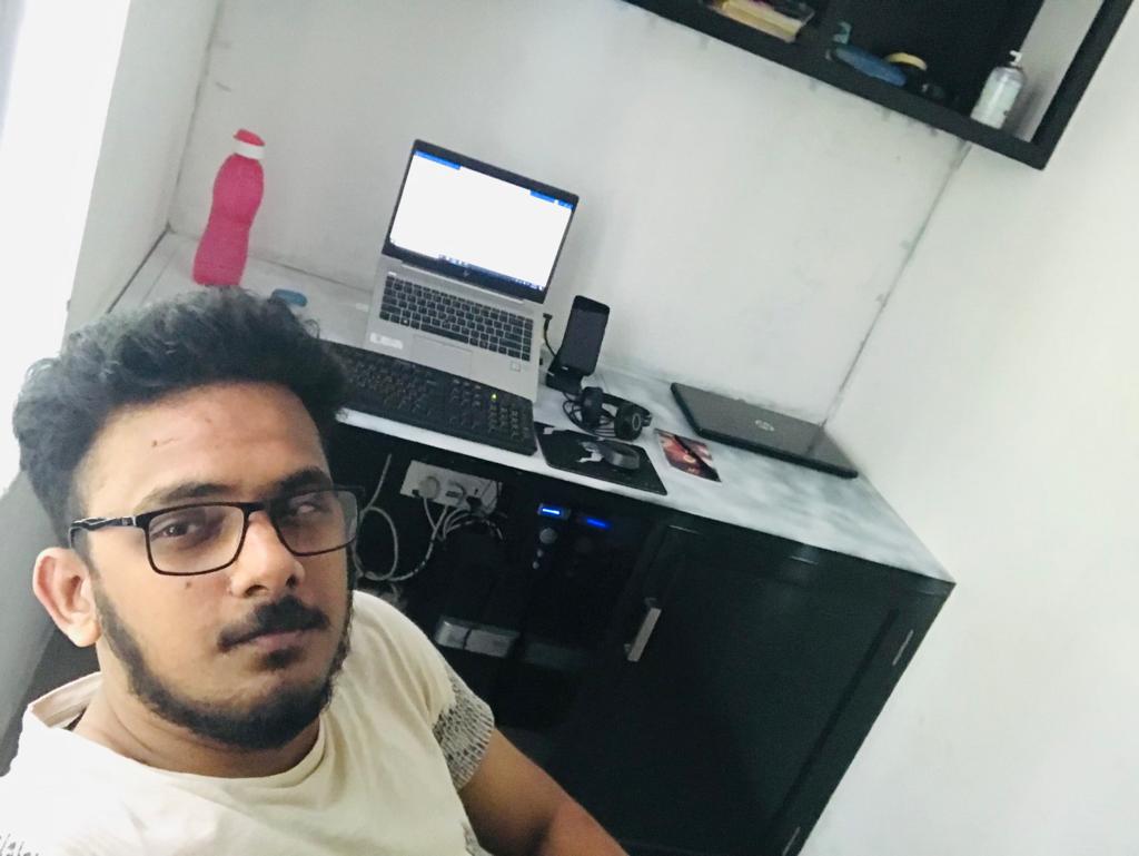 me in my Home office